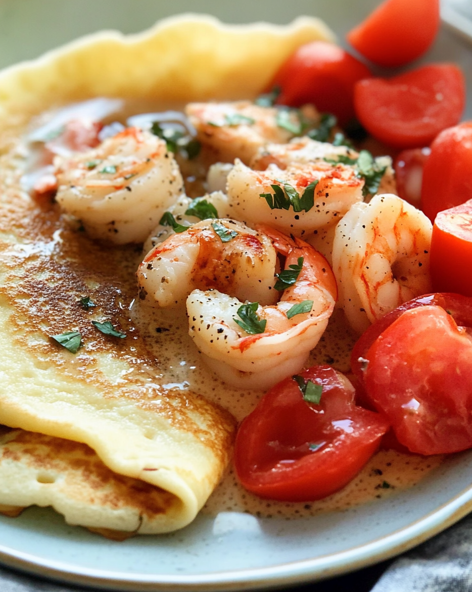 Shrimp and Scallop Crepes