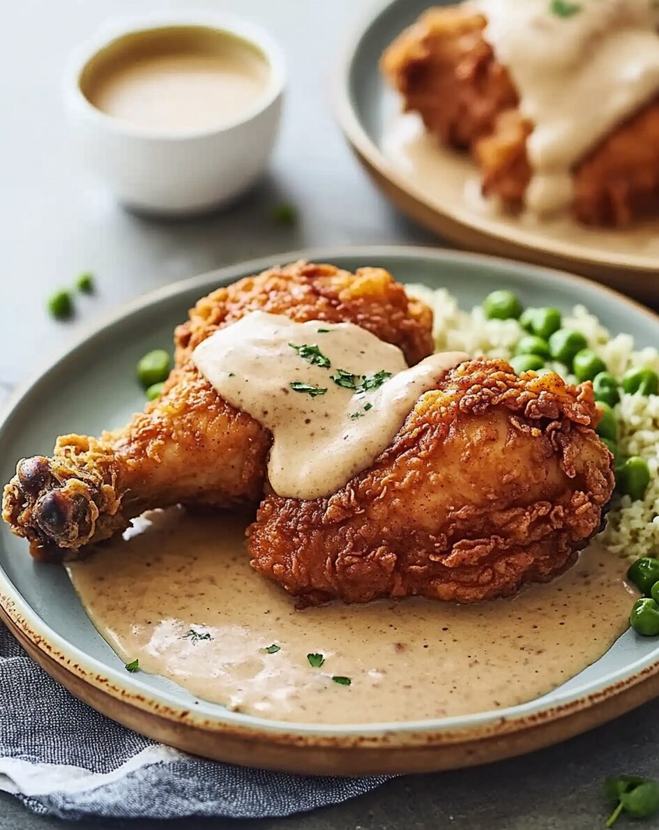 Fried Chicken with Creamy Gravy