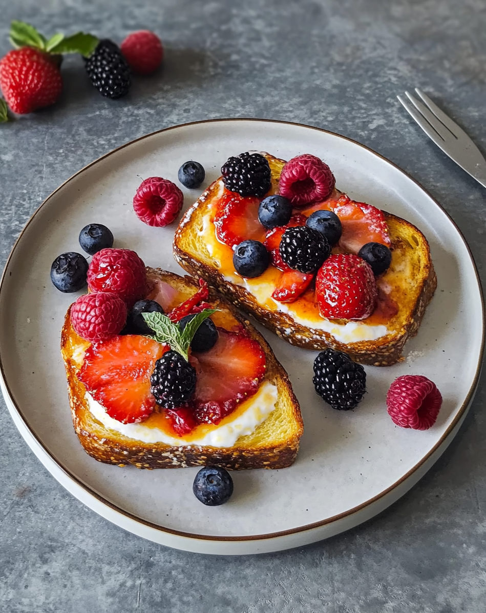 Baked Yogurt Custard Toast