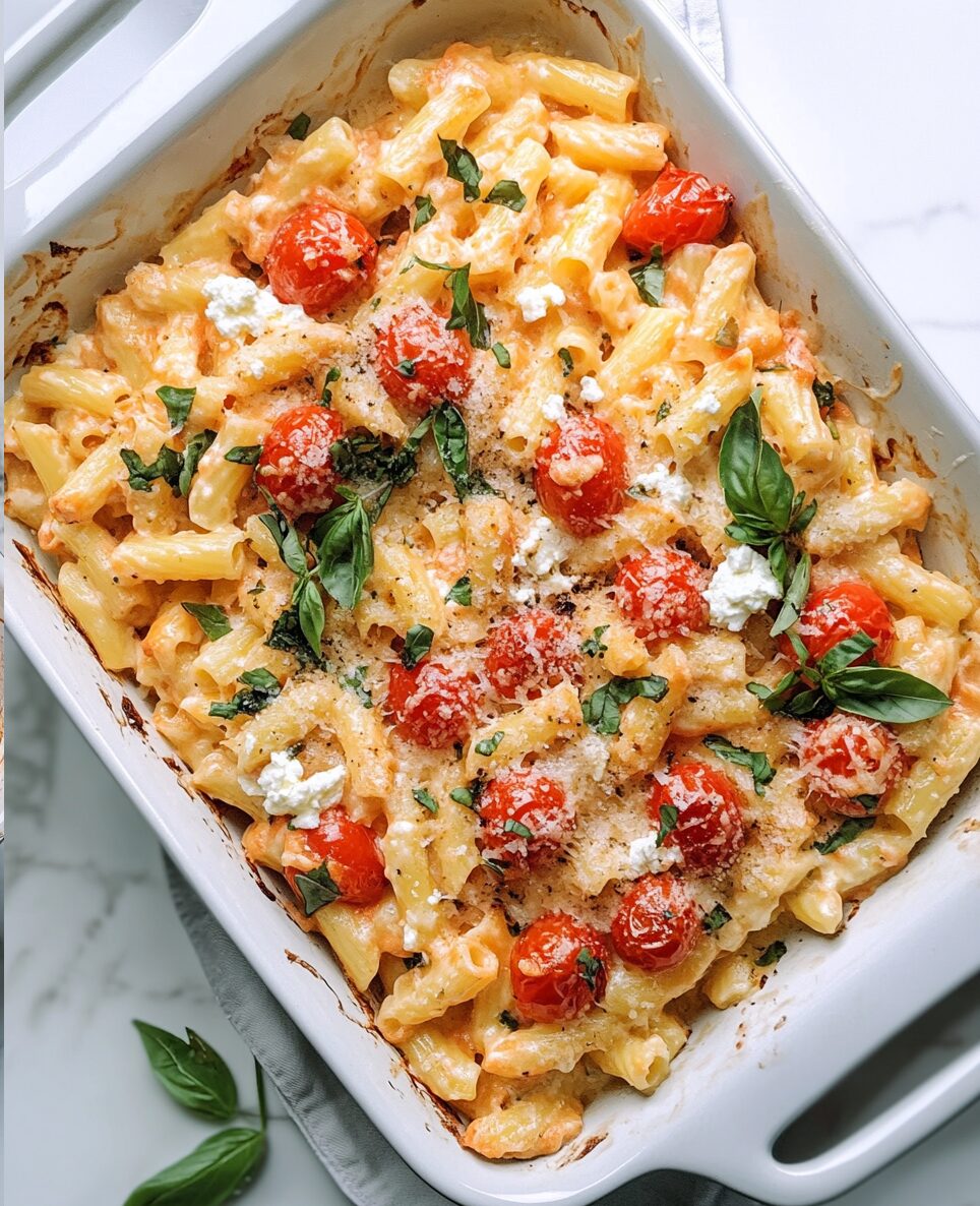 Baked Feta Pasta with Cherry Tomatoes