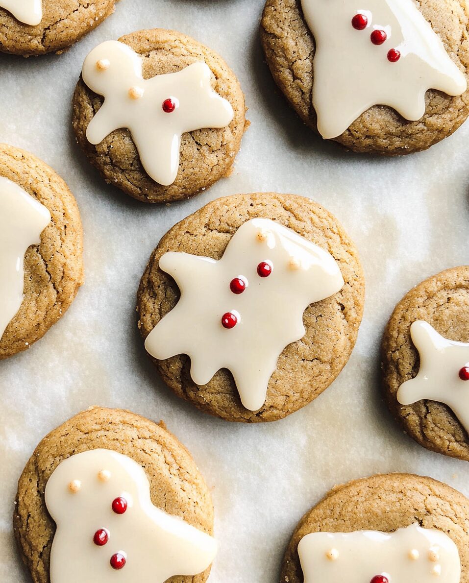 Soft Gingerbread Cookies with Maple Glaze