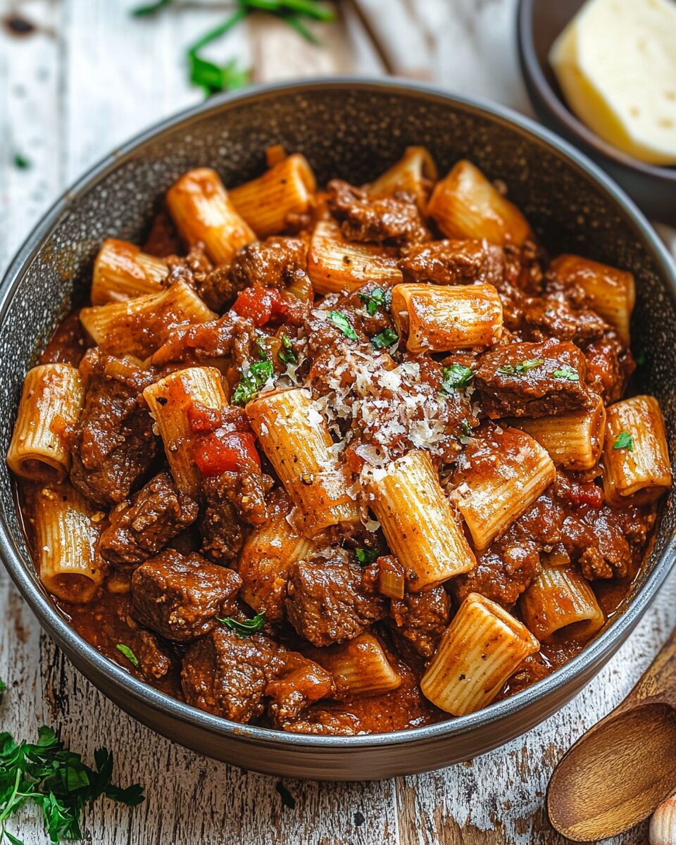 Beef Pasta in Tomato Sauce