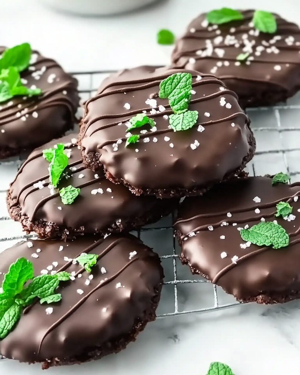 Mint Chocolate Covered Cookies