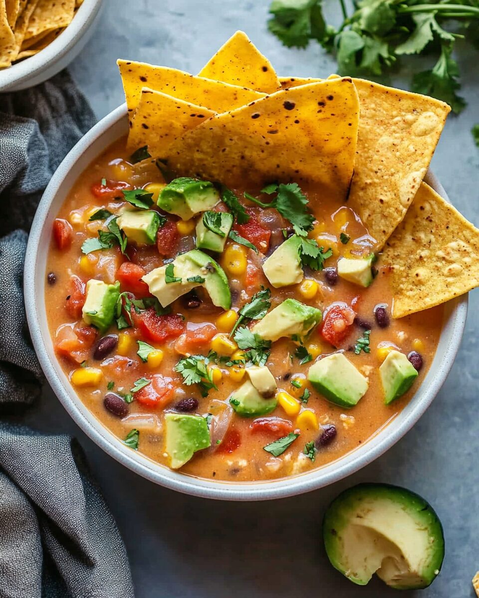 Creamy Vegetarian Tortilla Soup