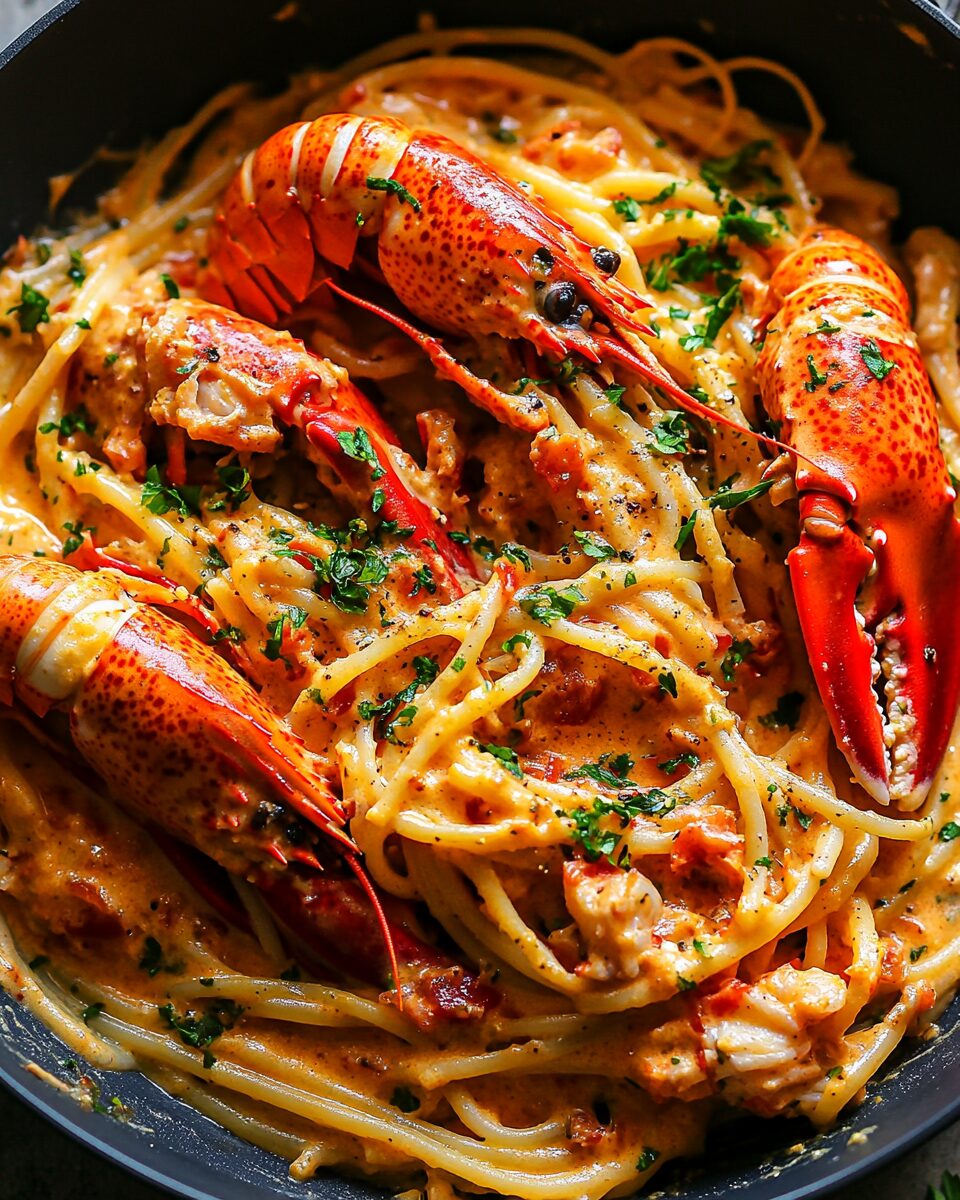 Creamy Spicy Lobster Pasta