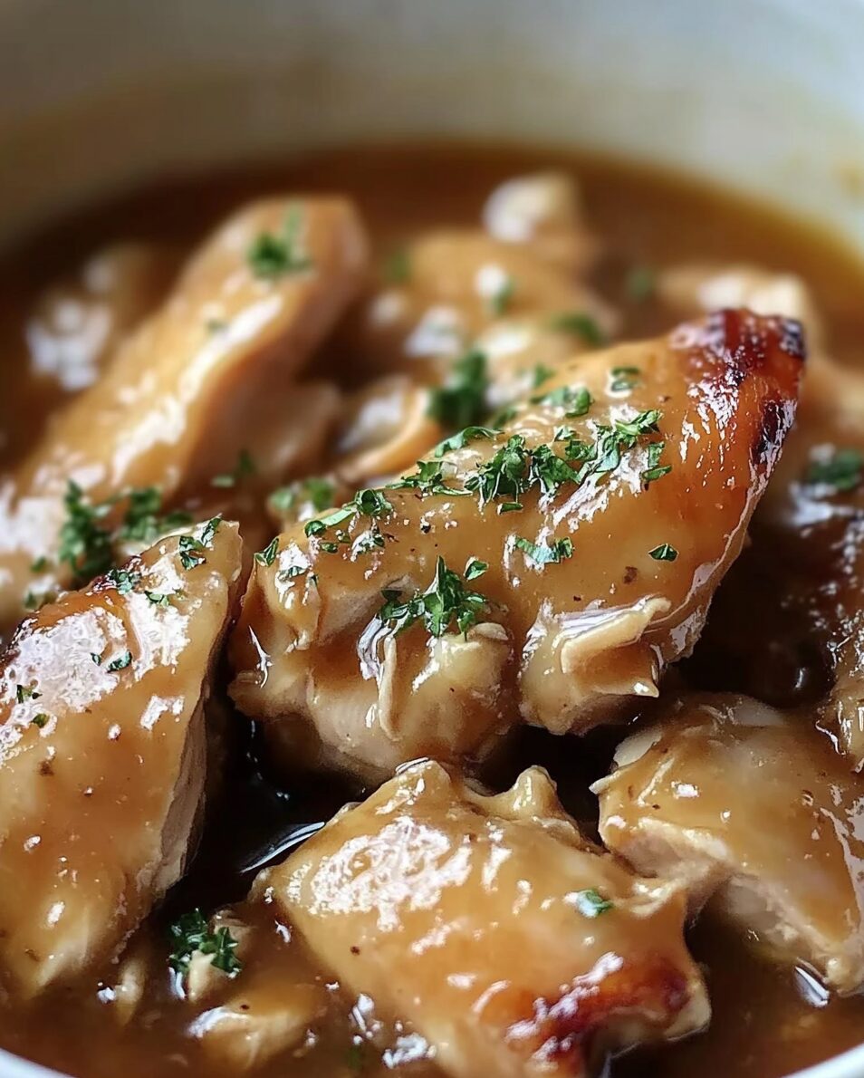 Slow Cooker Chicken Thighs with Rich Gravy