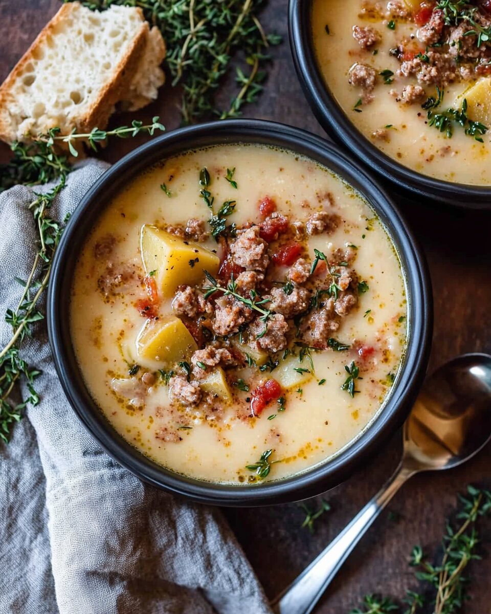 Creamy Potato Soup with Italian Sausage