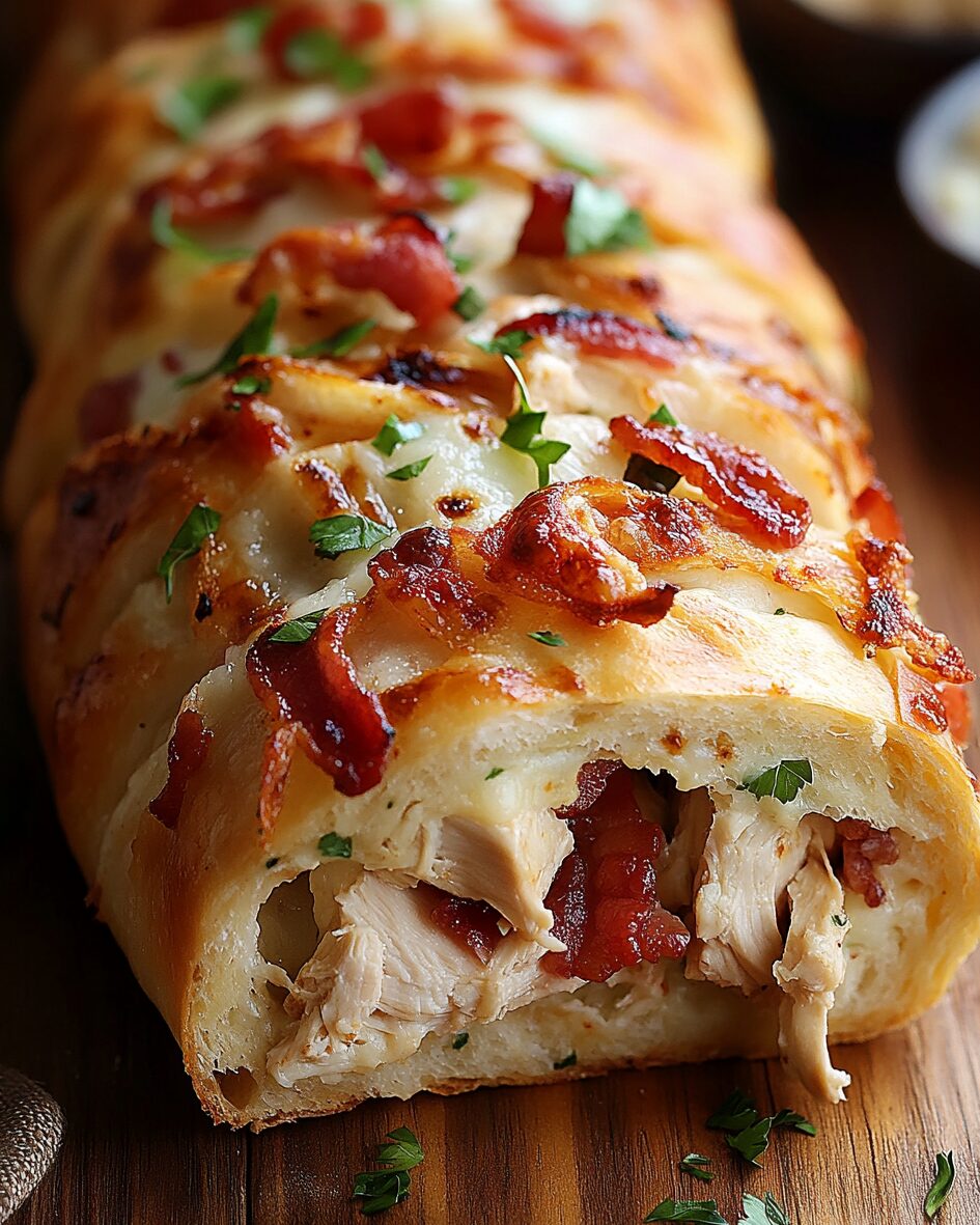 Chicken Bacon Ranch Stromboli