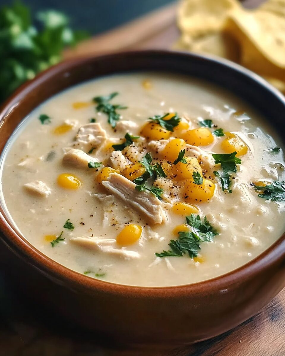 Creamy Crockpot White Chicken Chili
