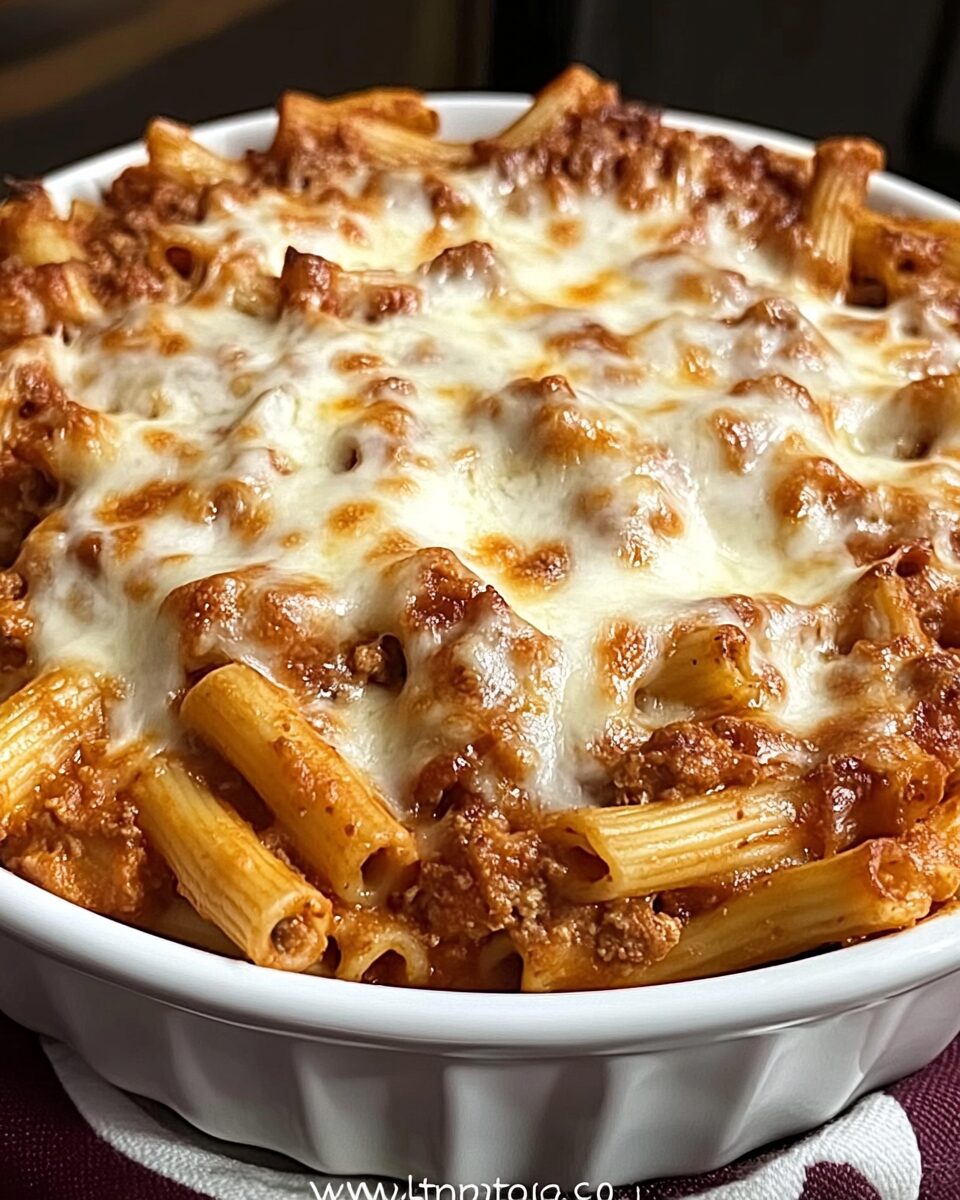 Christmas Cheesy Baked Ziti