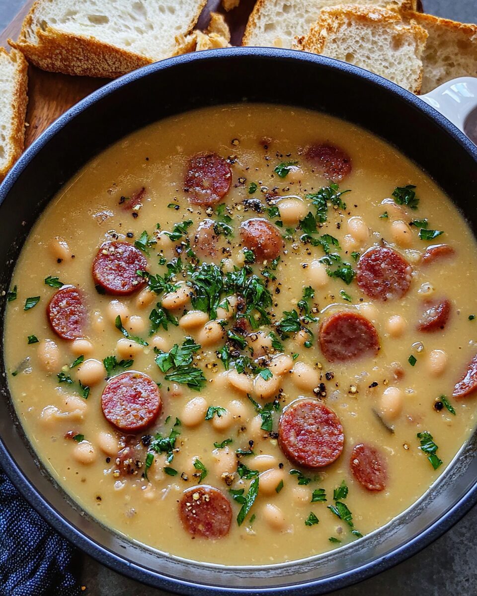 Creamy Bean Soup with Kielbasa