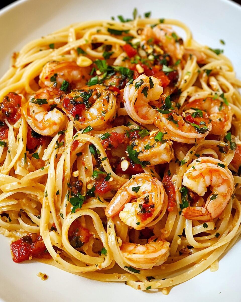 Chilli Garlic Prawn Pasta