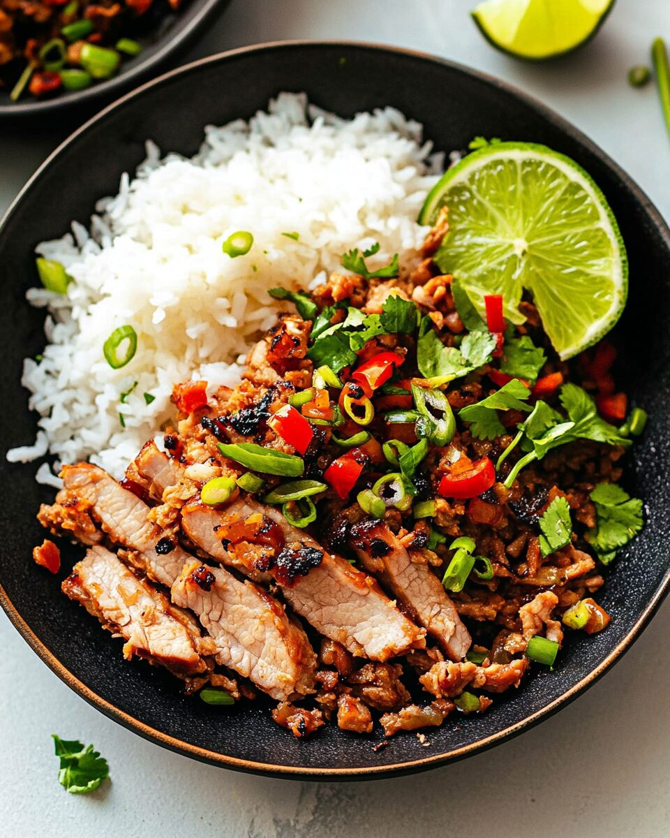 Ginger Lime Pork with Coconut Rice