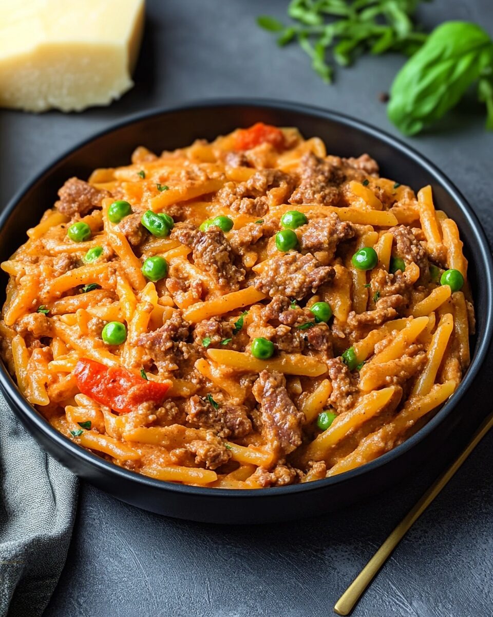 High Protein Creamy Beef Pasta