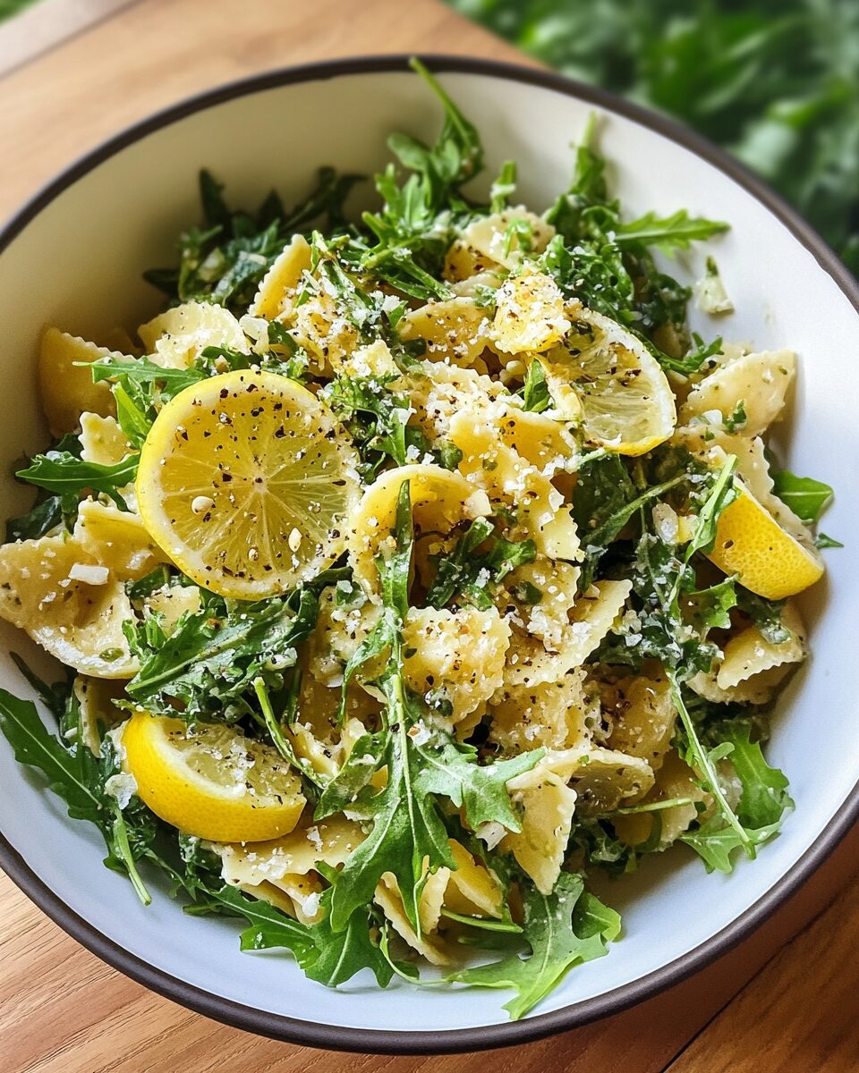 Lemon Arugula Pasta Salad