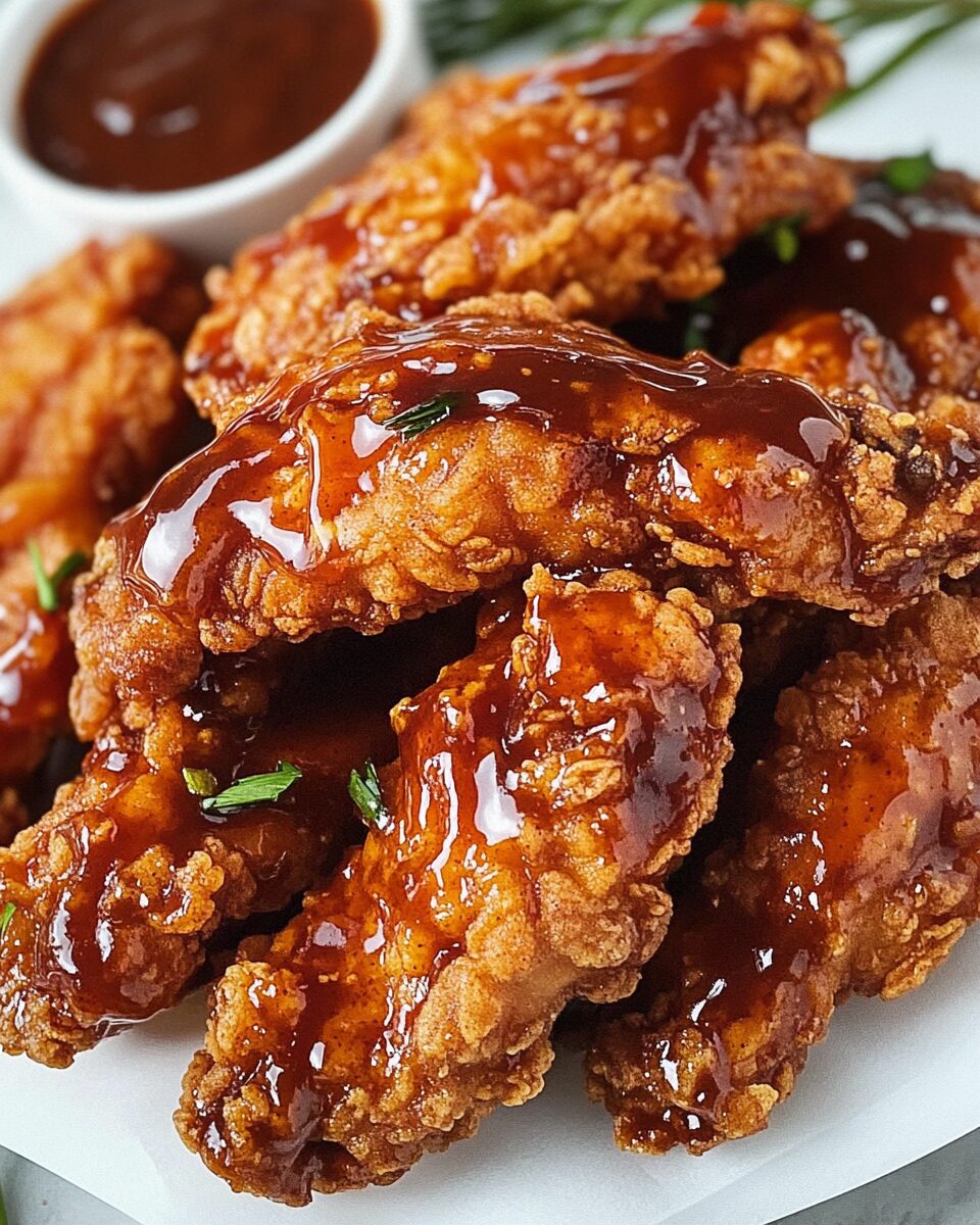 Super Crispy Honey BBQ Fried Chicken Tenders