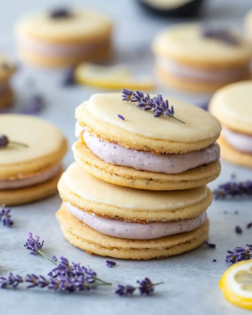 Lemon Lavender Sandwich Cookies