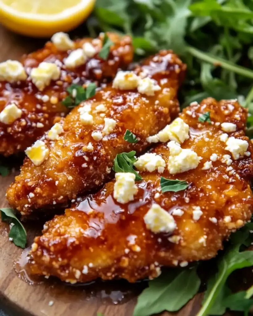Best Crispy Hot Honey Feta Chicken