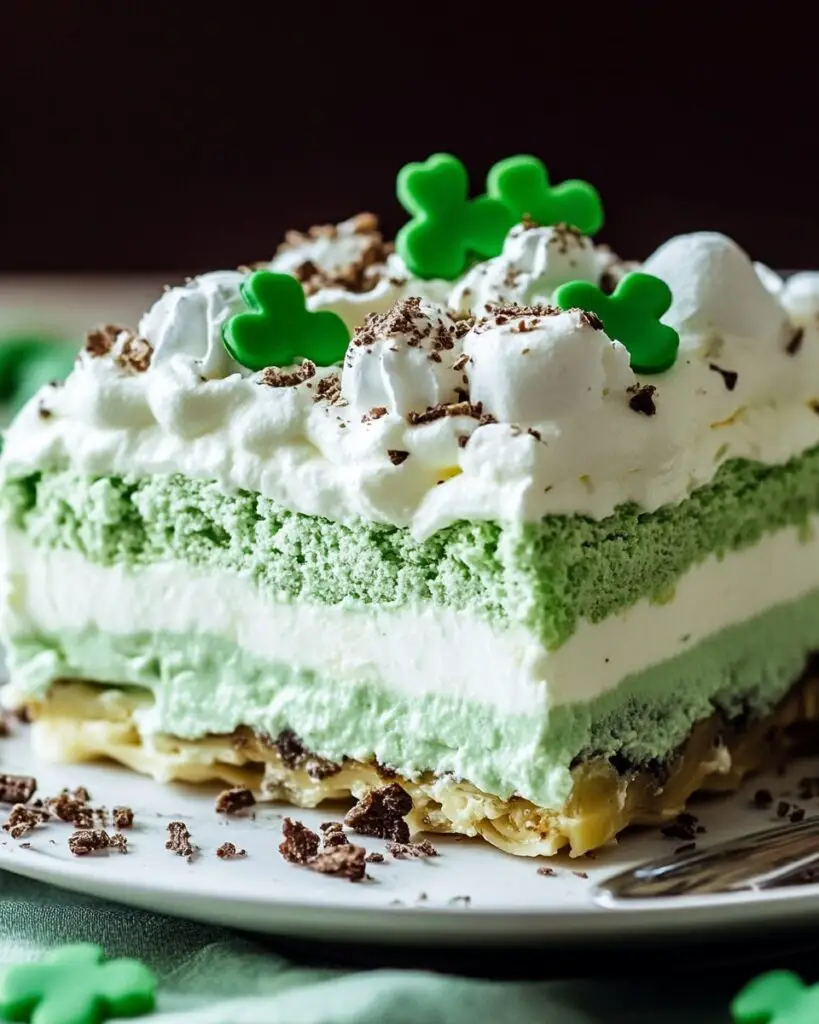 Shamrock Shake Dessert Lasagna