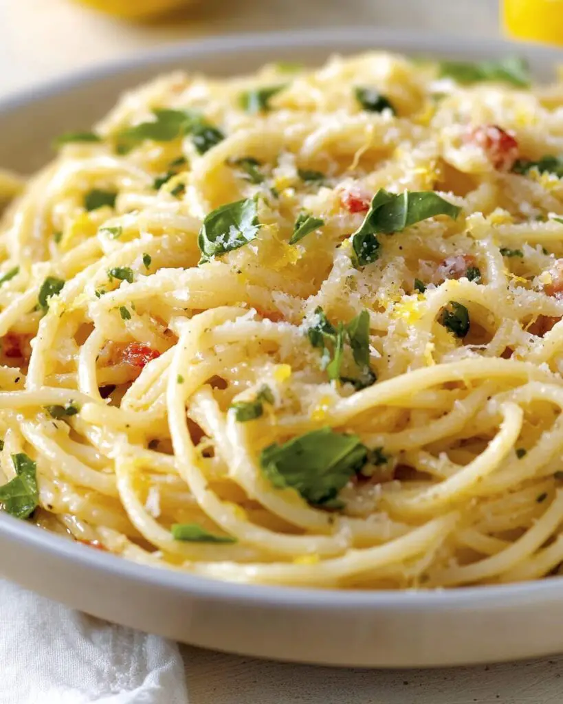 Zesty Lemon Garlic Spaghetti Delight