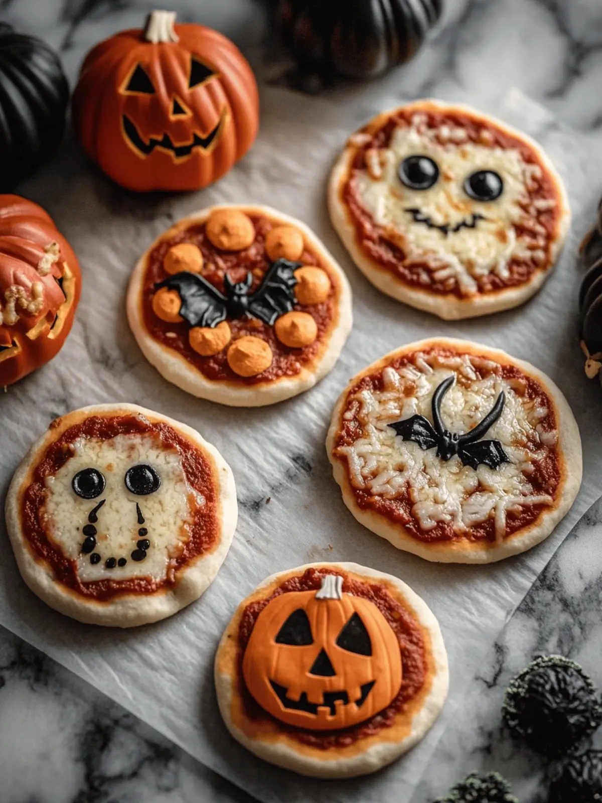 Mini Halloween Pizzas