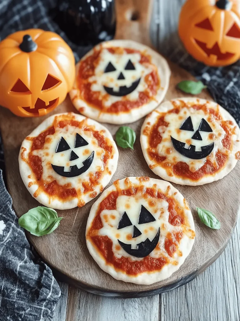Halloween Mini Pizzas