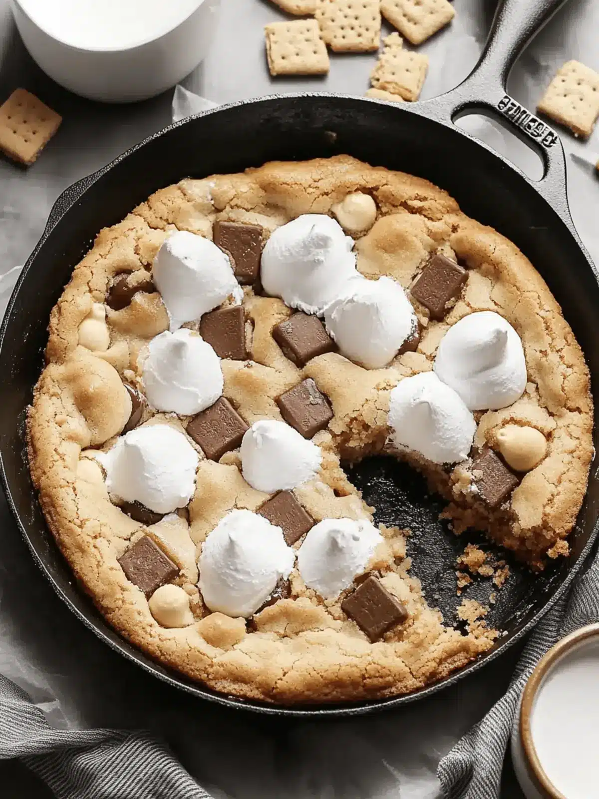 Gooey S’mores Cookie Skillet