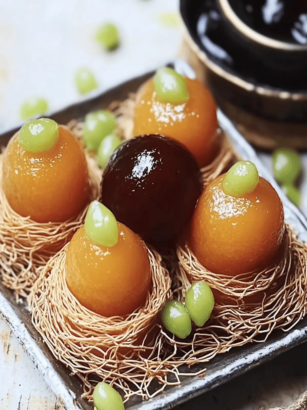 Gulab Jamun in Kunafa Nests