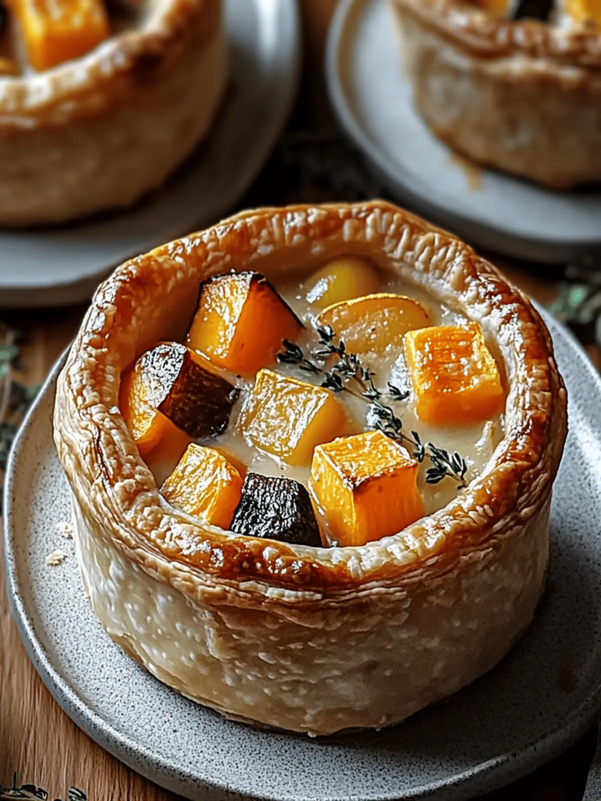 Roasted Autumn Vegetable Pot Pies