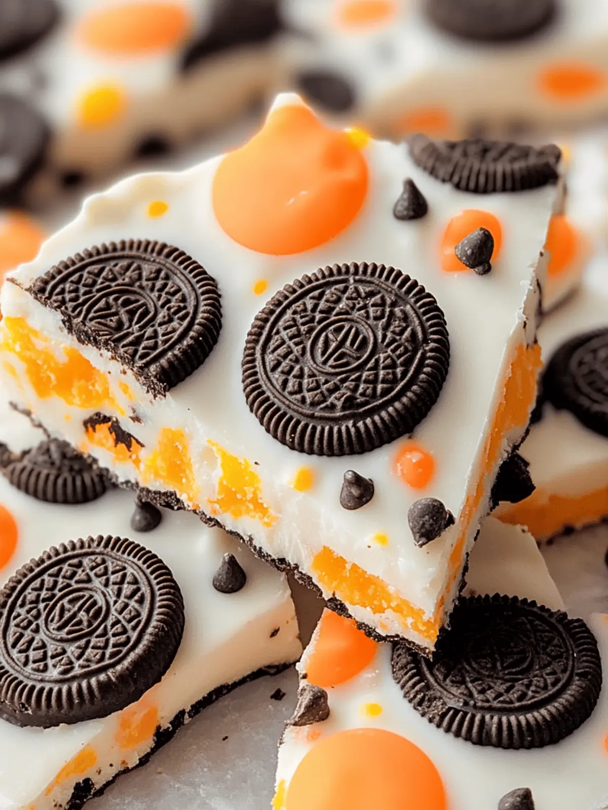 White Chocolate Halloween Oreo Bark