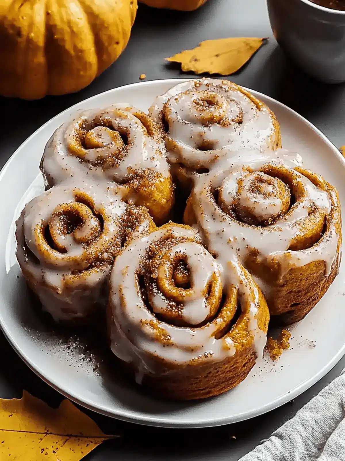 Pumpkin Chai Cinnamon Rolls