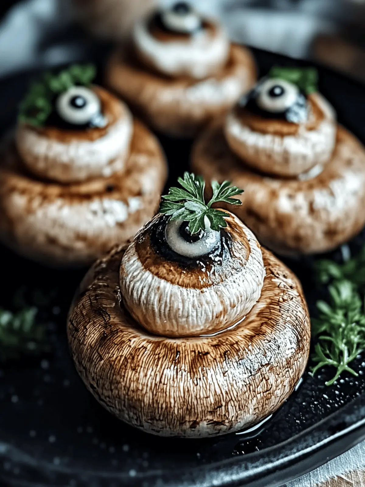 Stuffed Mushroom Eyeballs