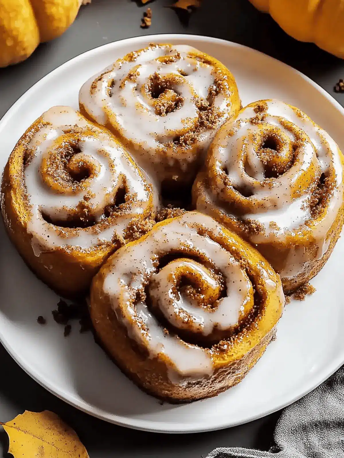 Pumpkin Chai Cinnamon Rolls