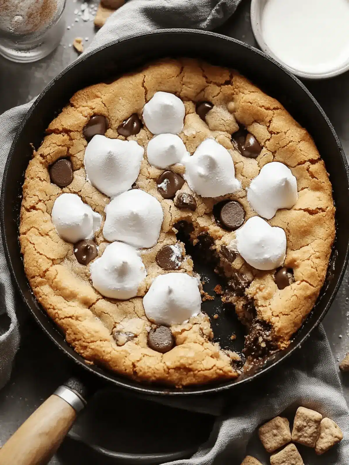 Gooey S’mores Cookie Skillet