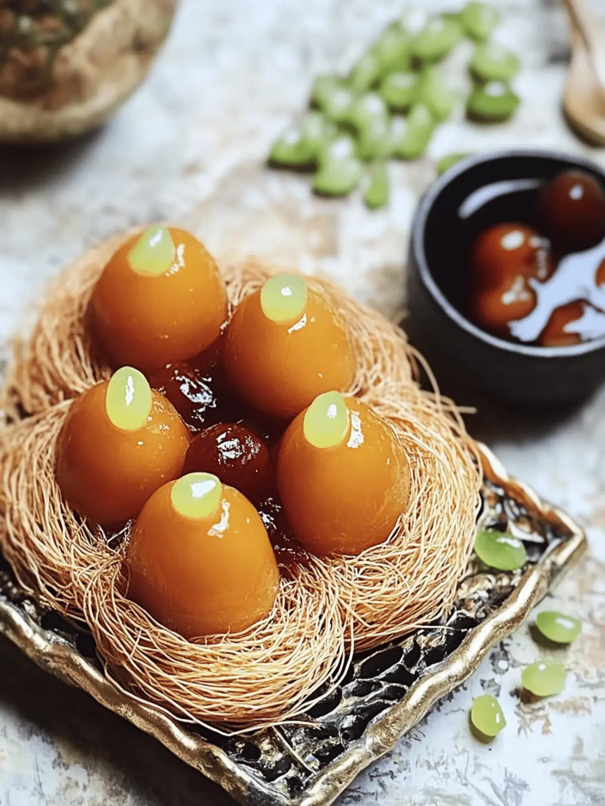 Gulab Jamun in Kunafa Nests