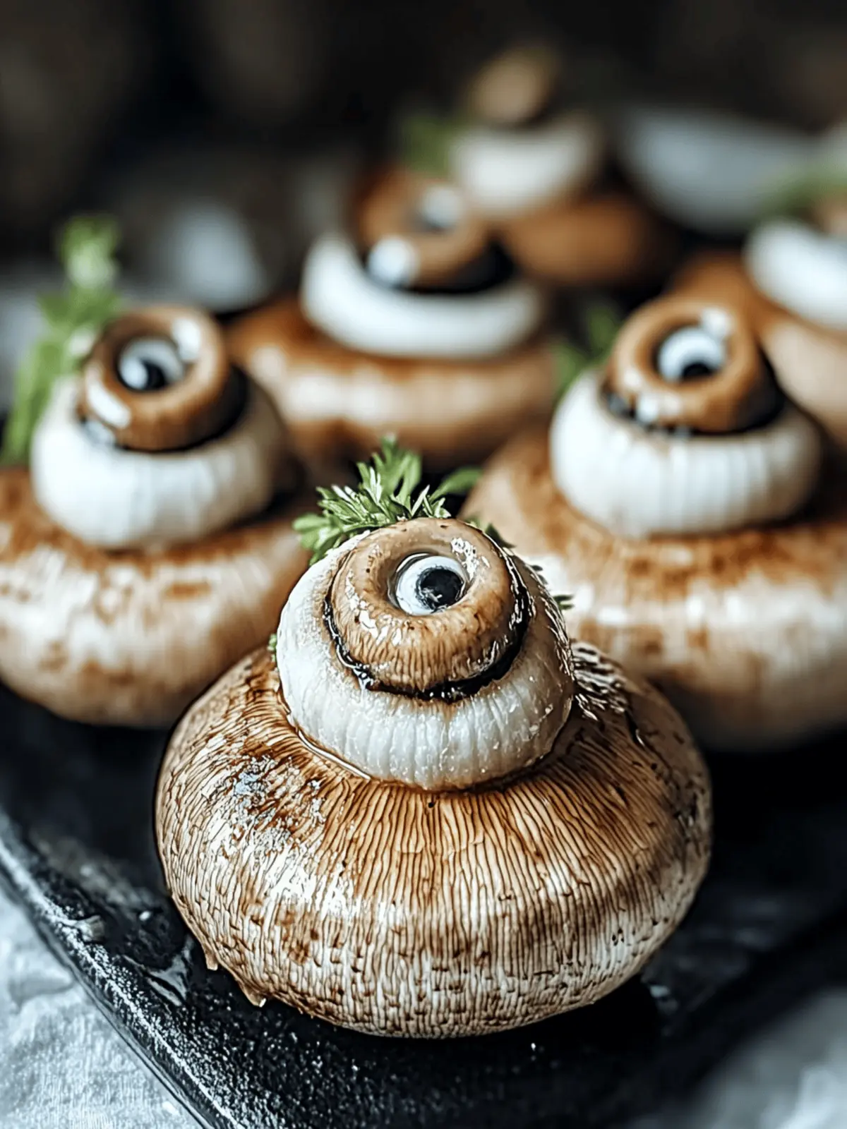 Stuffed Mushroom Eyeballs