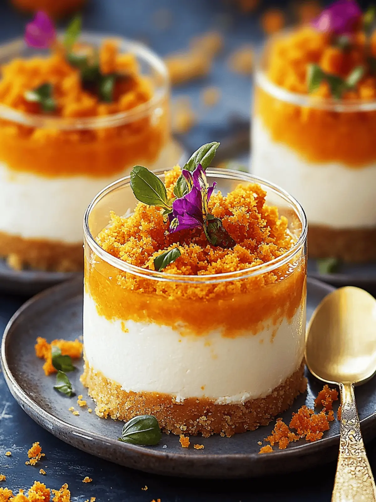 Motichoor Ladoo Cheesecake Shots