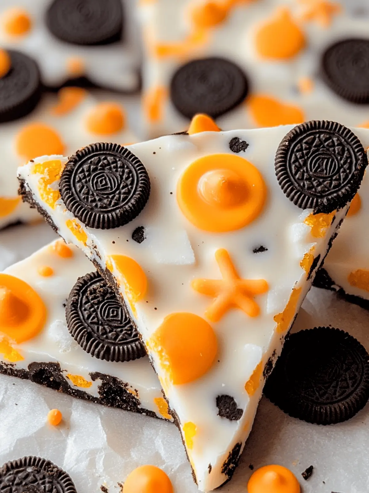 White Chocolate Halloween Oreo Bark