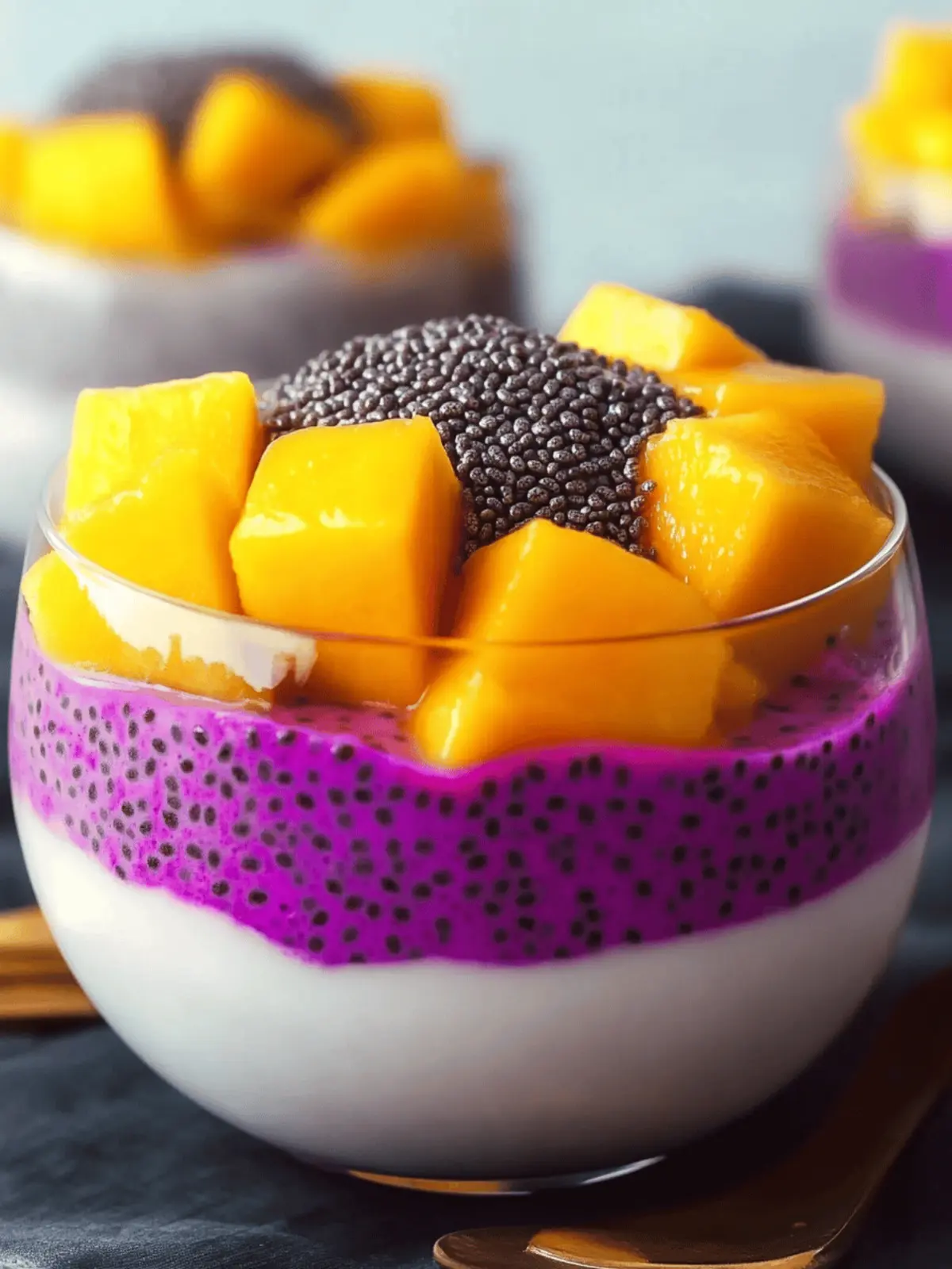 Mango and Dragon Fruit Chia Pudding