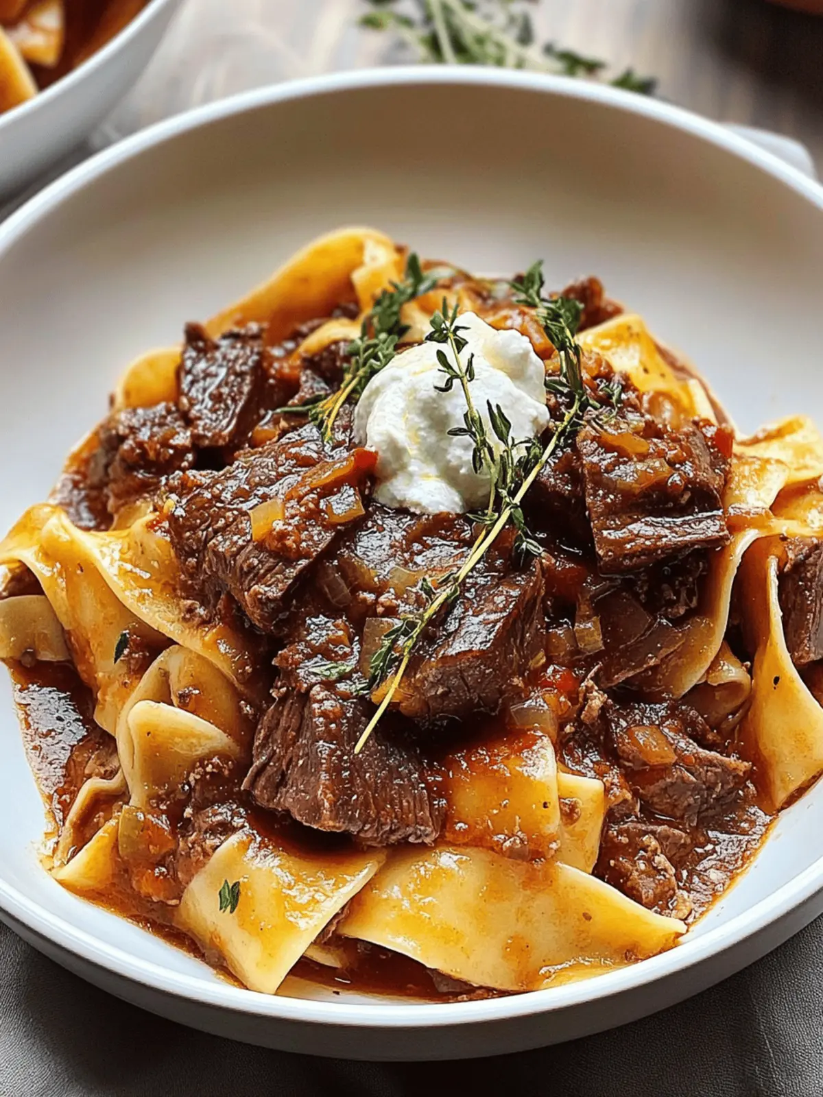 Braised Steak Ragu with Pappardelle