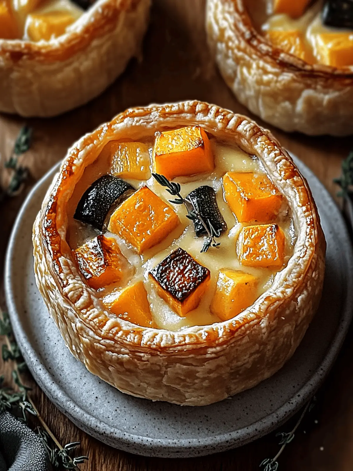 Roasted Autumn Vegetable Pot Pies