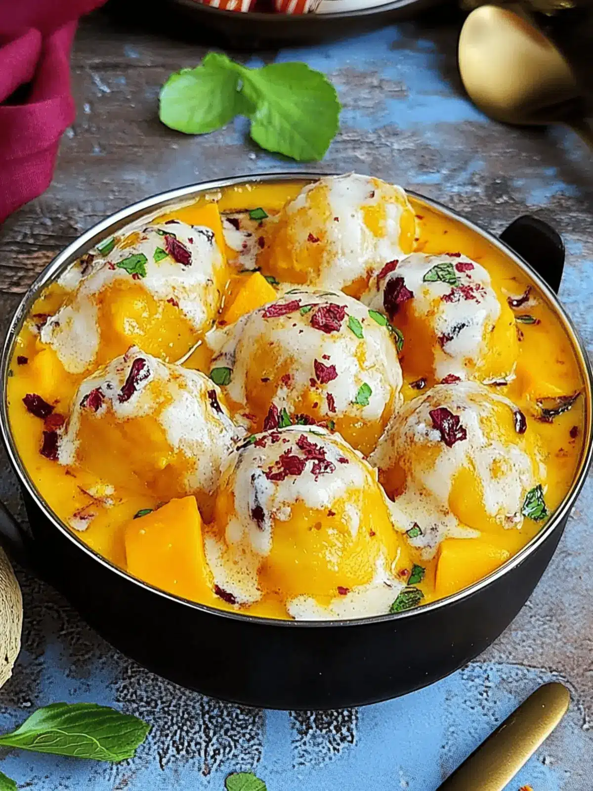 Shahi Mango Dahi Vada