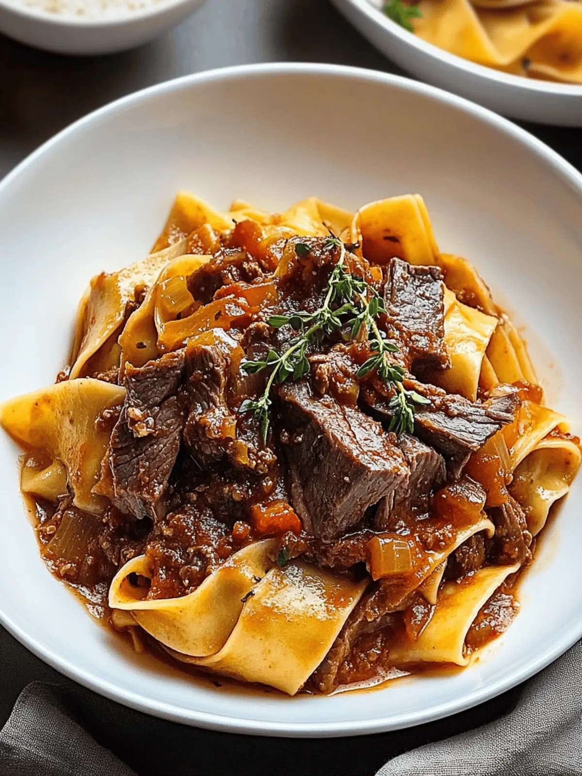 Braised Steak Ragu with Pappardelle