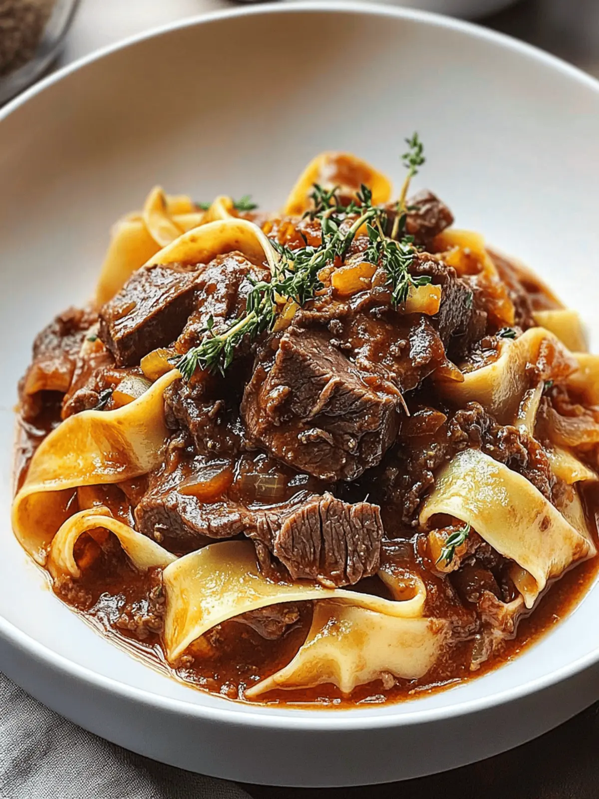 Braised Steak Ragu with Pappardelle