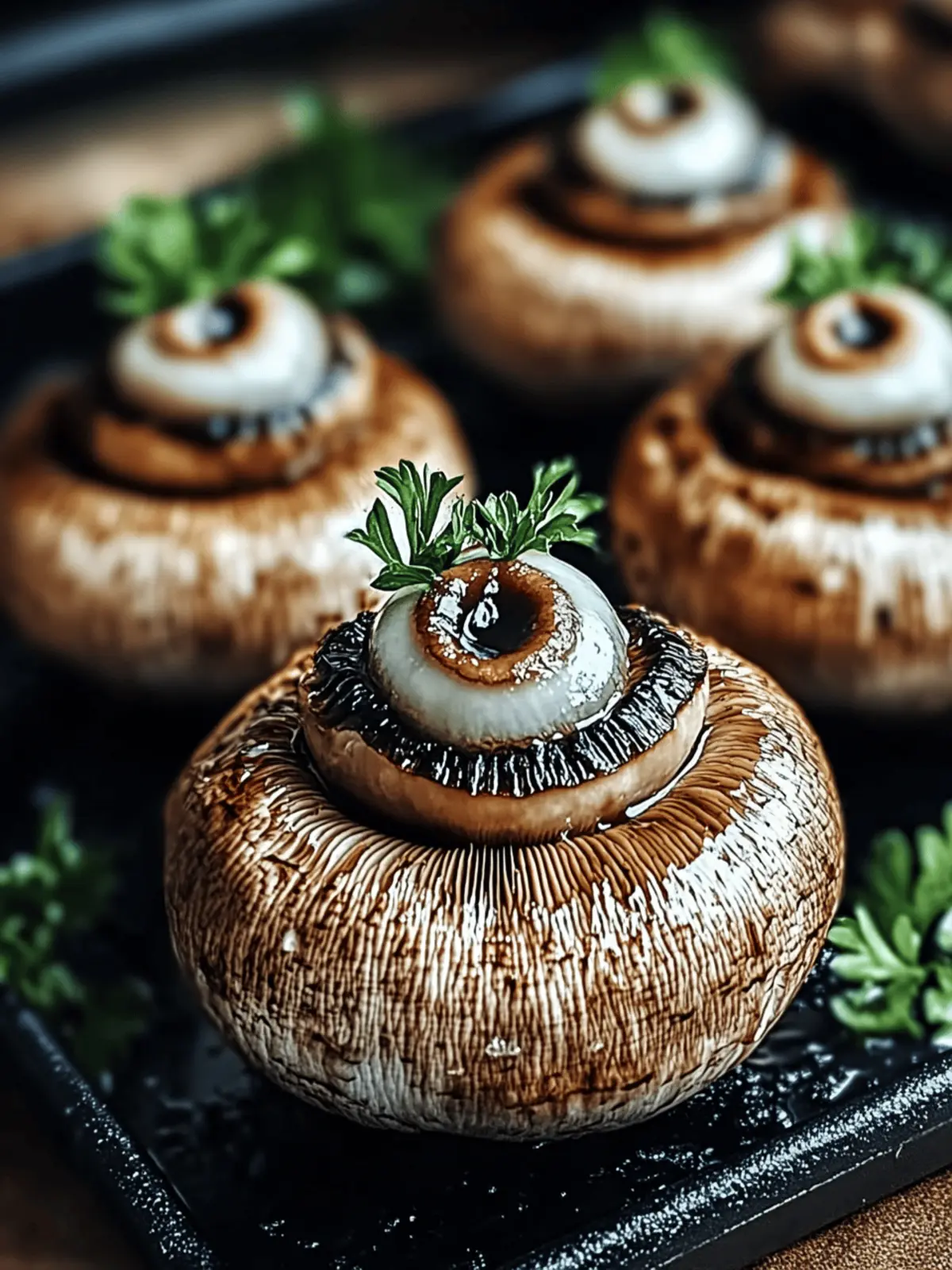 Stuffed Mushroom Eyeballs
