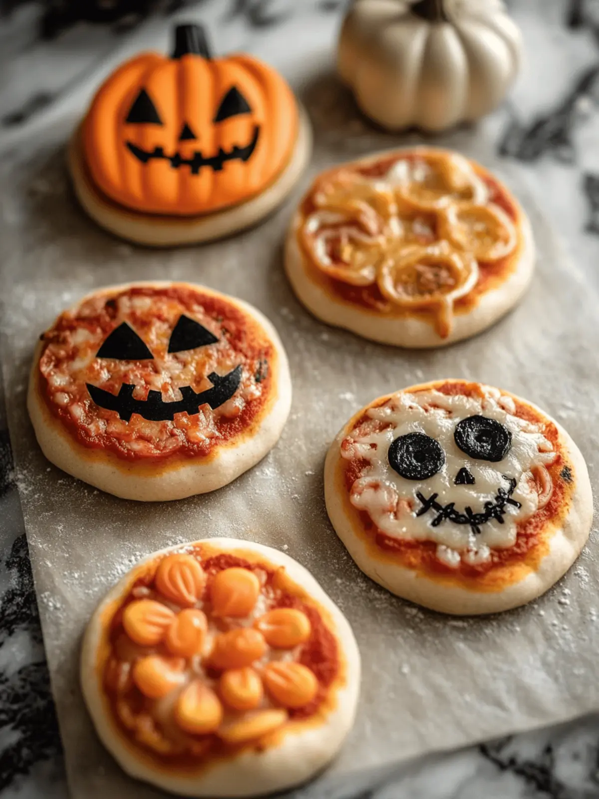 Mini Halloween Pizzas