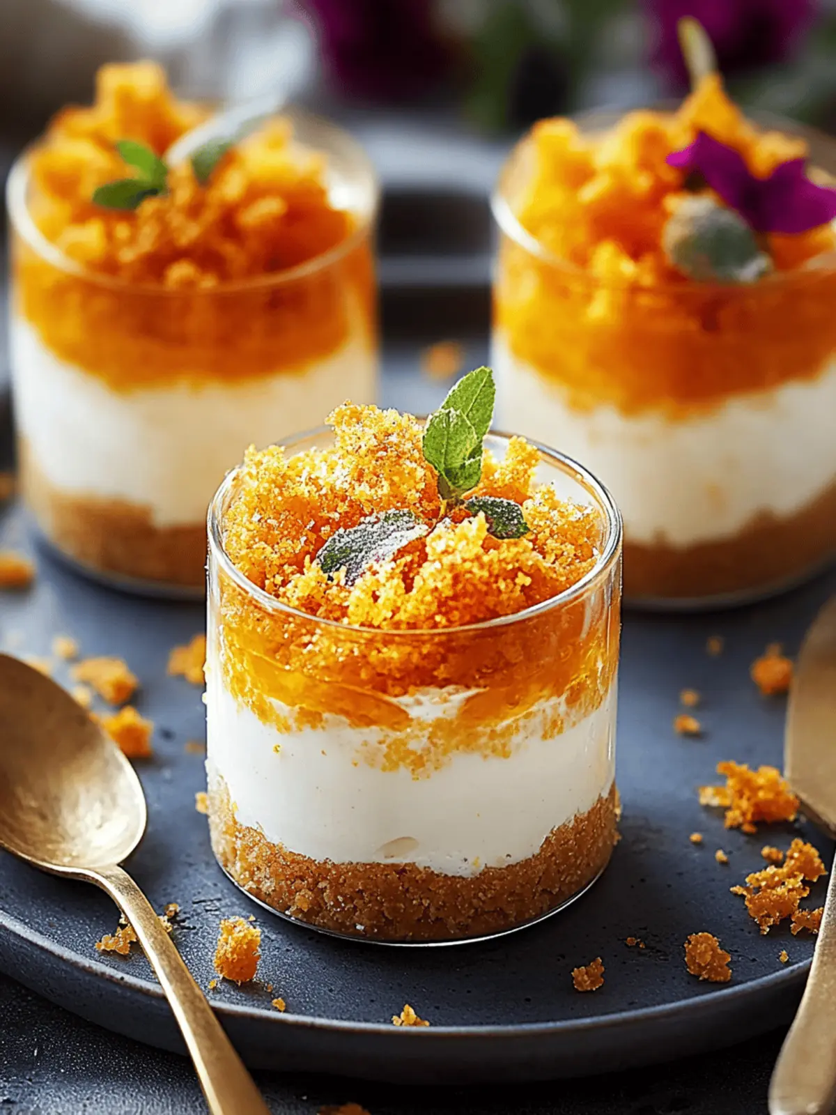Motichoor Ladoo Cheesecake Shots