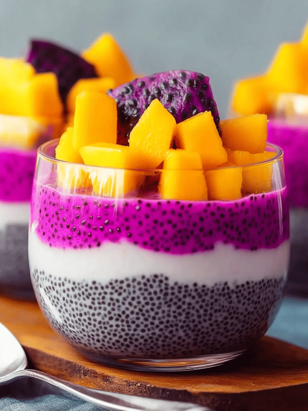 Mango and Dragon Fruit Chia Pudding