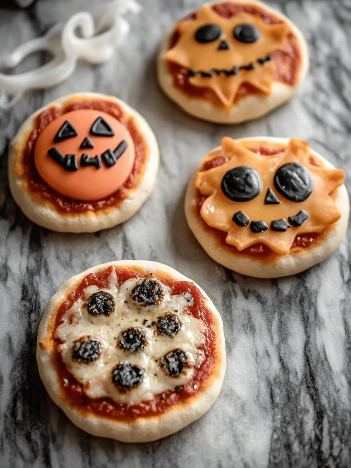 Mini Halloween Pizzas