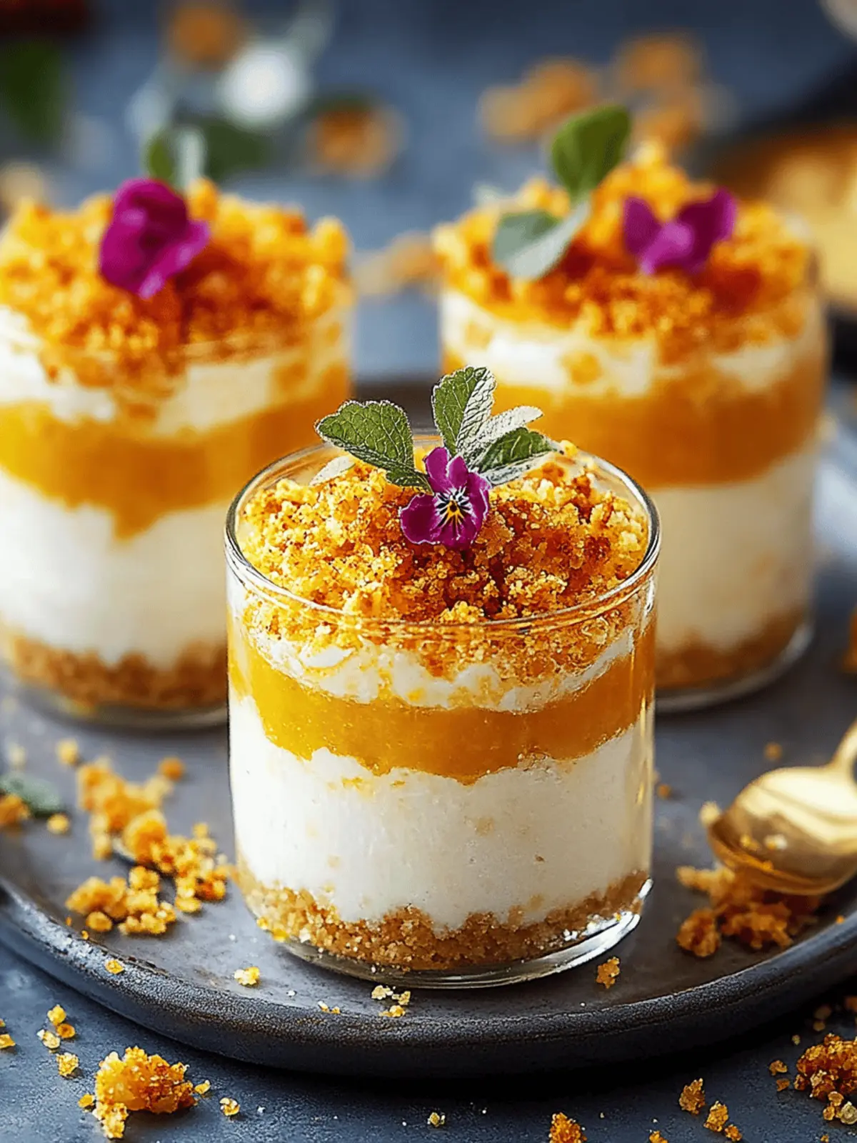 Motichoor Ladoo Cheesecake Shots